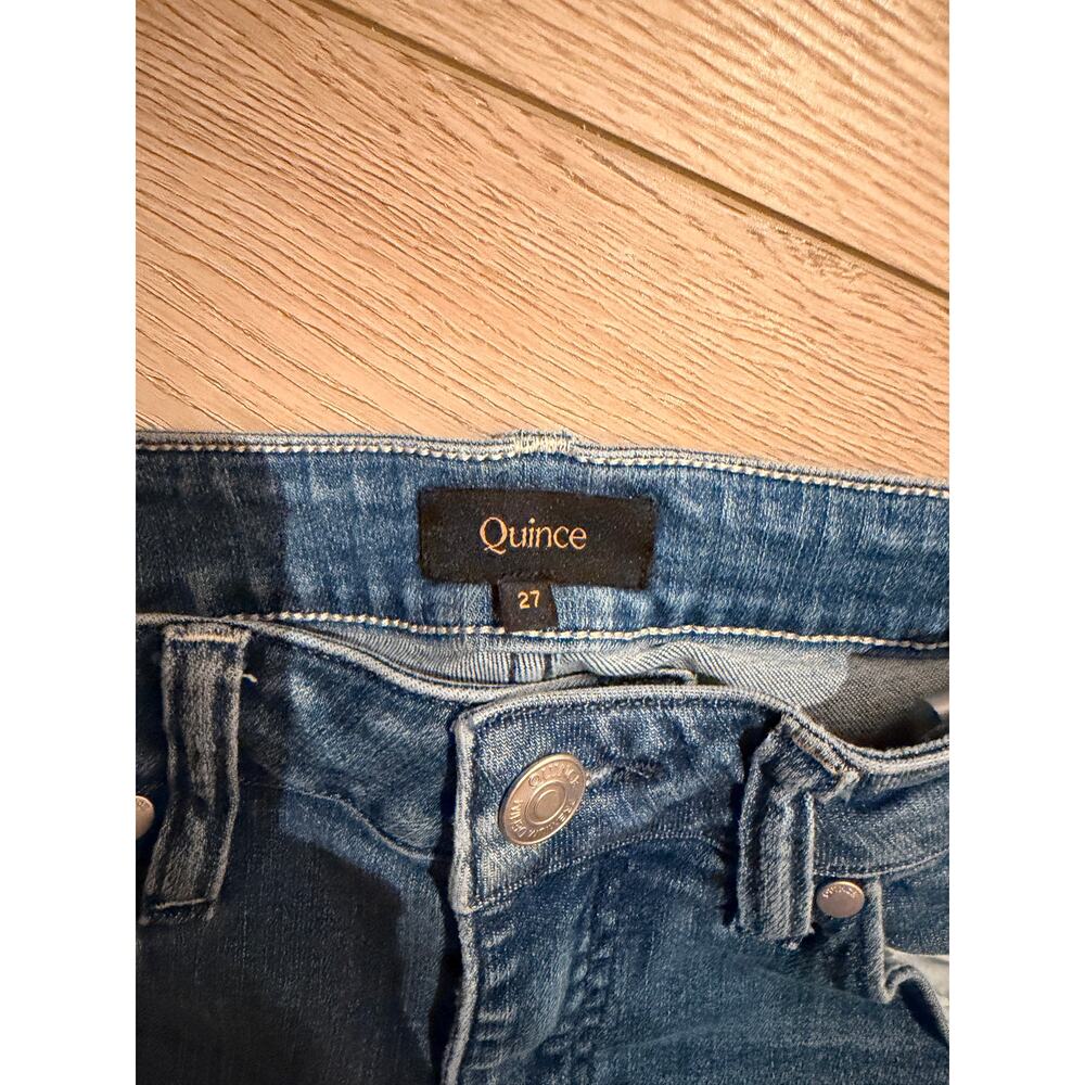 Quince Organic Cotton High Rise Skinny Jeans Medium Wash Size 27 - Picture 4 of 10